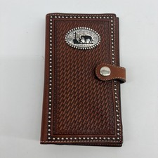 Men's Nocona Cowboy Prayer Rodeo Wallet, Genuine Top Grain Leather Snap Closure