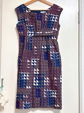 Margaret Howell Sleeveless Dress Size 2 Cotton Multicolor