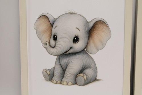 christmas gifts 2 childrens animal framed pictures - Picture 2 of 3