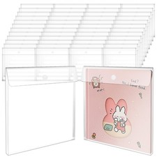 36PCS 12x12 Inch Paper Storage Organizer Top Loading Plastic Scrapbook Box Clear