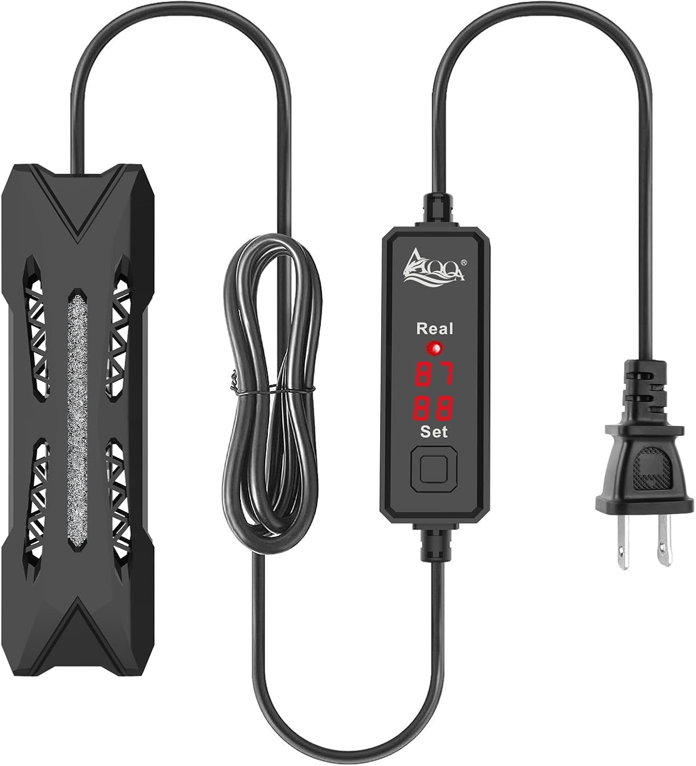 AQQA Small Aquarium Heater,Submersible Fish Tank Heater Adjustable Temperature,M