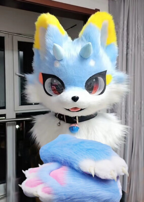 Costume Fursuit Husky Fox - Tête + Pattes + Queue - Personnalisable - Halloween Cosplay