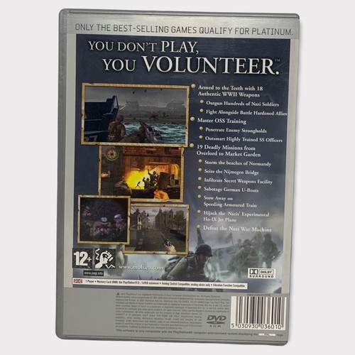 Medal of Honor: Frontline for Playstation 2 (PS2) w Manual - Tested & Working - Picture 2 of 6