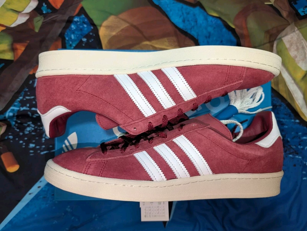 スニーカー ADIDAS ORIGINALS Men Sneakers Burgundy FZ6152 Adidas Men's Campus 80s Originals Size 11 Burgundy White
