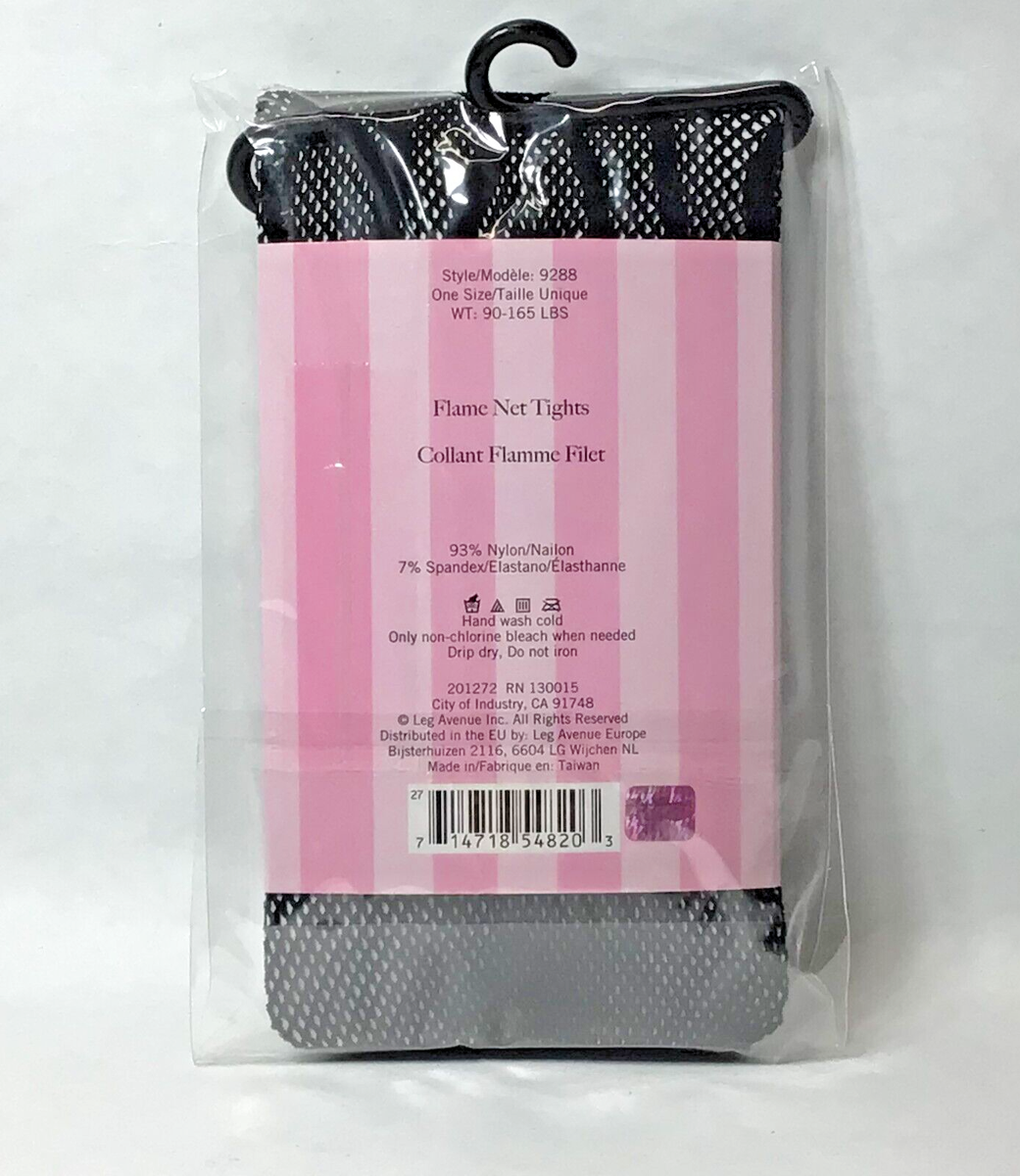 Flame Net Fishnet Tights Black Cosplay Smoking Devilish Halloween