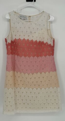 Donna Morgan Sheath Dress Rain Drop Ombré Creams & Pinks Women’s Size 8