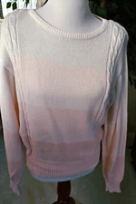 Liz Claiborne Vintage Sweater Verigated Pinks M Cotton