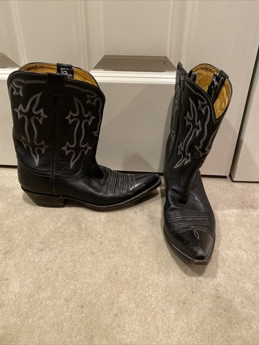 Stallion Cowboy Boots 6.5 Black With 