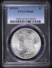 1878-S $1 Morgan Silver Dollar PCGS MS 62 | Uncirculated UNC