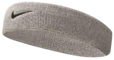 NIKE Swoosh Headband Tennis Stirnband Schweißband Kopfband Sport SILVER/BLACK