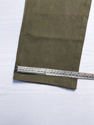 JECKERSON Jeans Uomo Toppe Alcantara Verdi Militare Cachi Taglia 40 / 54 ITA - Zdjęcie 13 z 13