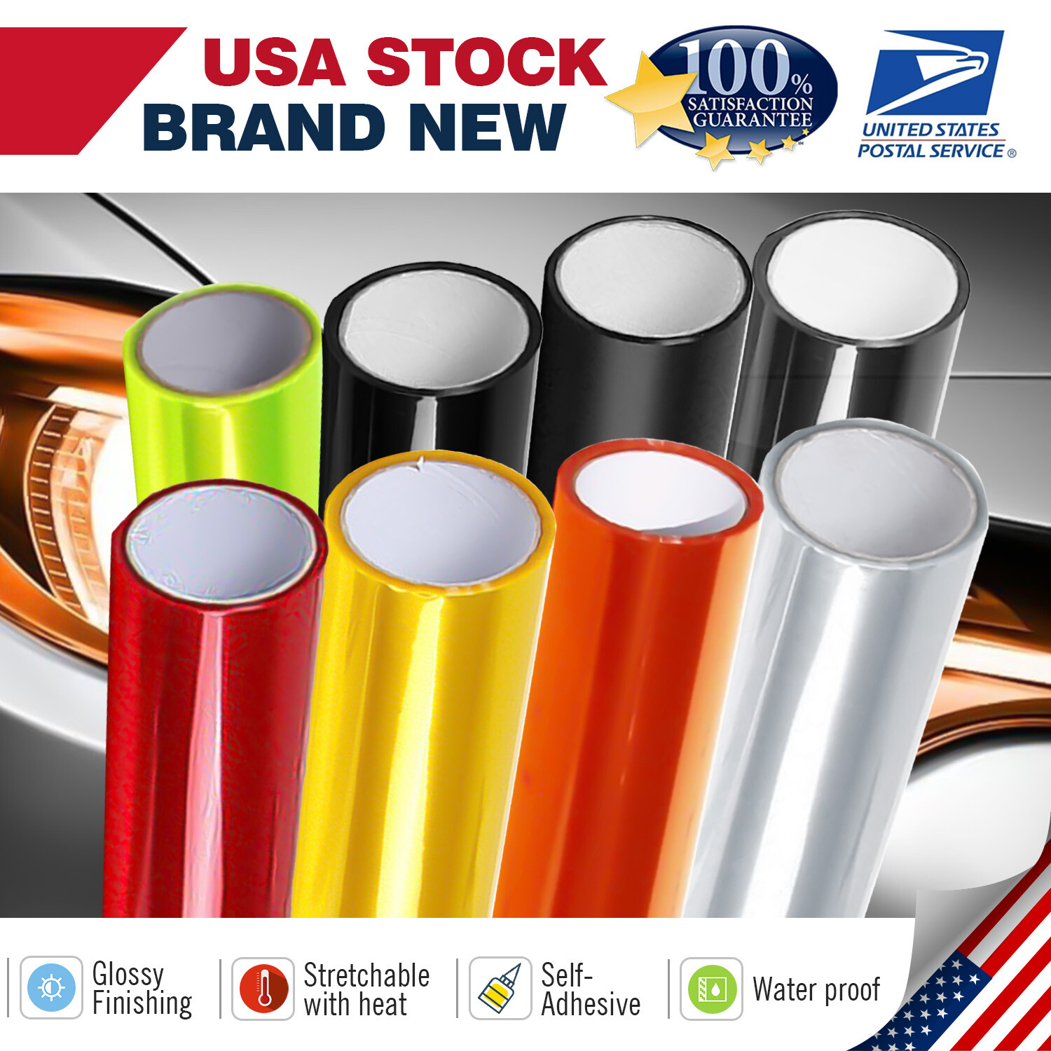 Auto Car Sticker Smoke Fog Light HeadLight Taillight Tint Vinyl Film Decal Sheet