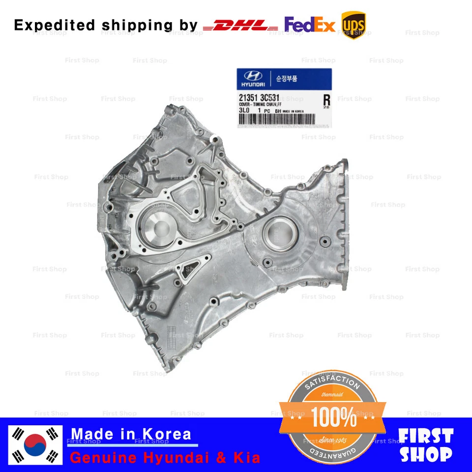 Cubierta de cadena de distribución original OEM 213513C530 = 213513C531 para Hyundai Kia Foto 2 de 3