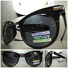 Men's or Women CLASSIC VINTAGE RETRO Style SUNGLASSES Cool Black Frame Dark Lens