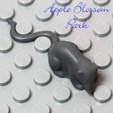 NEW Lego Minifig Pet Animal DARK BLUISH GRAY RAT Castle Kingdoms Mouse Rodent