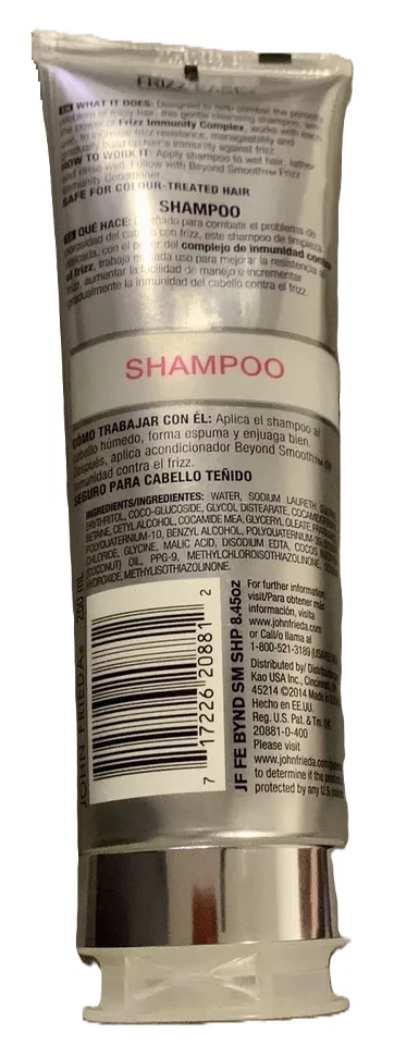 Champú inmunidad John Frieda Frizz-ease Beyond Smooth Frizz - Original 8,45 OZ Foto 2 de 2