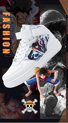 One Piece Luffy Anime Sneaker Freizeitschuhe Sportschuhe Schnürer Schuhe  Shoe