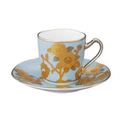 Noritake Demitasse Cup & Saucer 85cc Tableware Kitchenware Blue Gold w/Box Japan