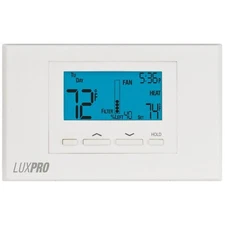 Lux Pro P621U-010 Programmable 5-1-1 Day Thermostat, 2 Heat, 1 Cool, Batterie...
