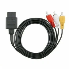 LOT 25X A/V Stereo RCA Audio Video Cables for Nintendo Gamecube SNES N64 GC NGC