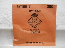 SUC RY100-7 Watch Crystal Fit Gruen 064/2753 - 13.5 x 12.6 mm Replacement Repair