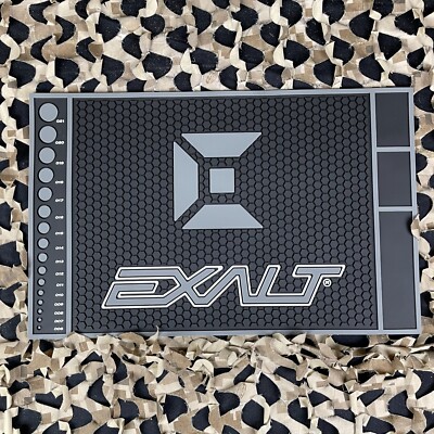 NEW Exalt HD Rubber Paintball Tech Mat - Black/Grey