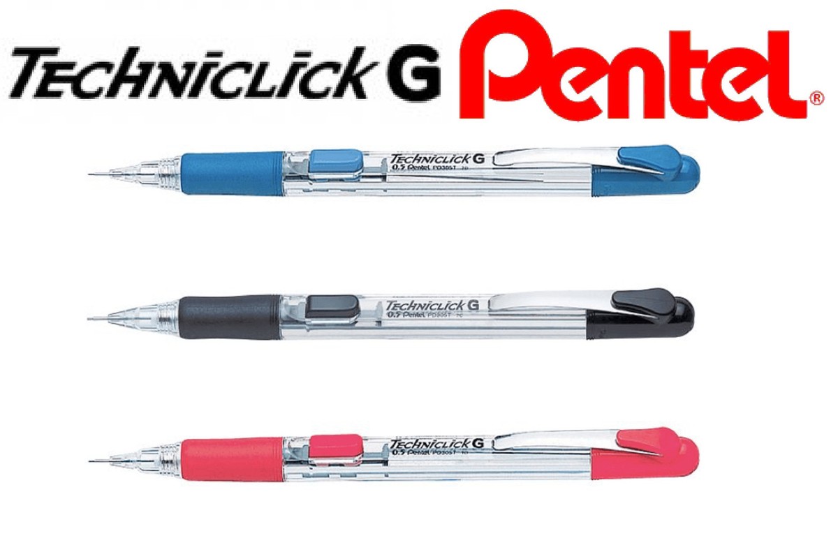 NEW Pentel Mechanical Pencil Side Button TechniclickG 0.5mm Japan