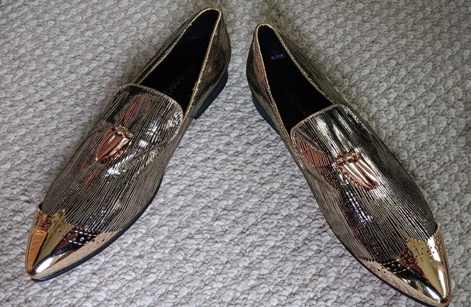 Gold Patent Leather Dress Shoes for Men for sale | eBay