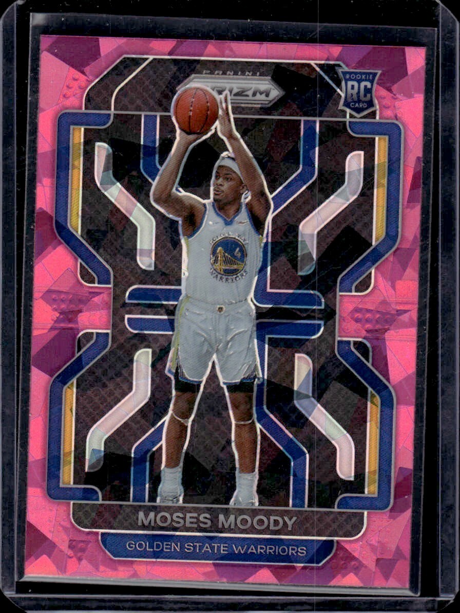 Moses Moody Rookie 2021-22 Prizm Pink Ice RC #308 - Golden State Warriors