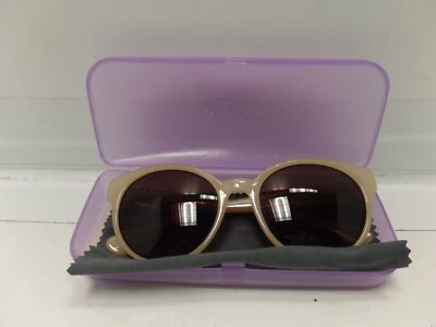 RARE Authentic AJ Morgan round sunglasses in beige 62188 54 20-145 Filter Cat 3