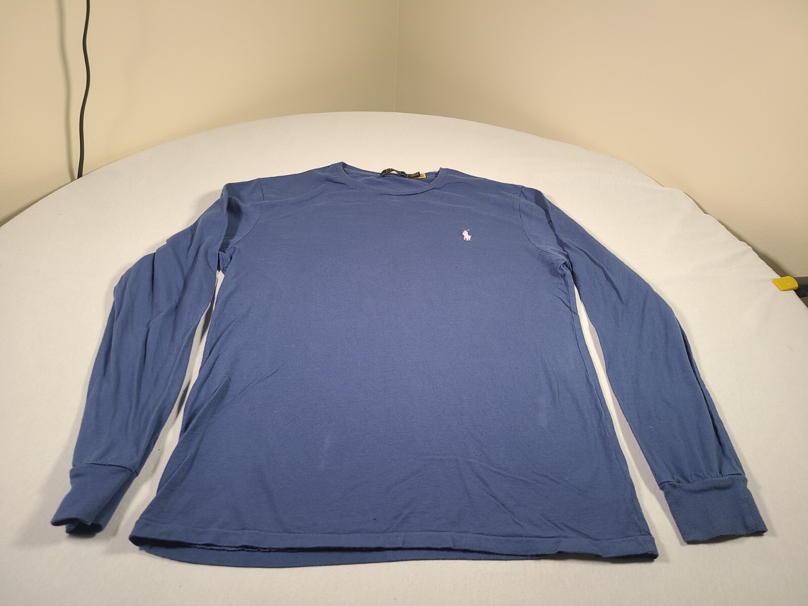 Polo Ralph Lauren camicia adulto blu medio classico piccolo pony leggera uomo