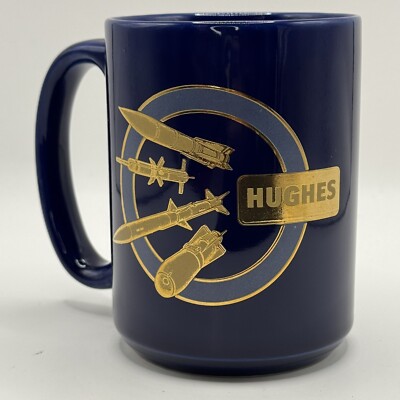 Hughes Missile Systems Defense Program  Aircraft Canoga Park Coffee Mug 22K Gold