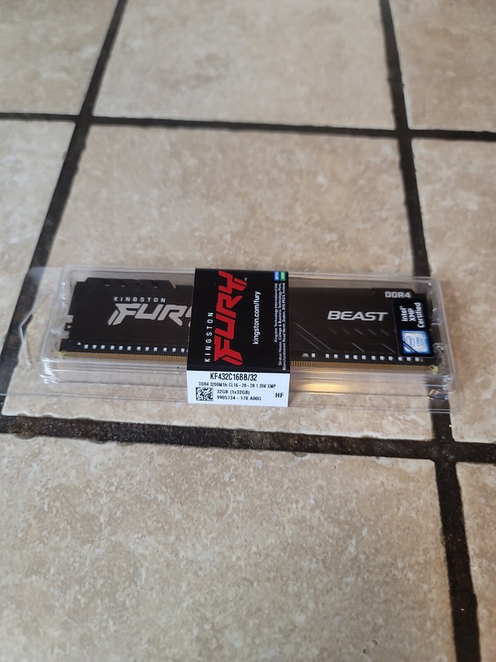 Kingston FURY Beast 32GB 3200MHz DDR4 CL16 Desktop Memory Single Stick