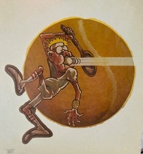 Original Vintage Tennis Guy Iron On Transfer