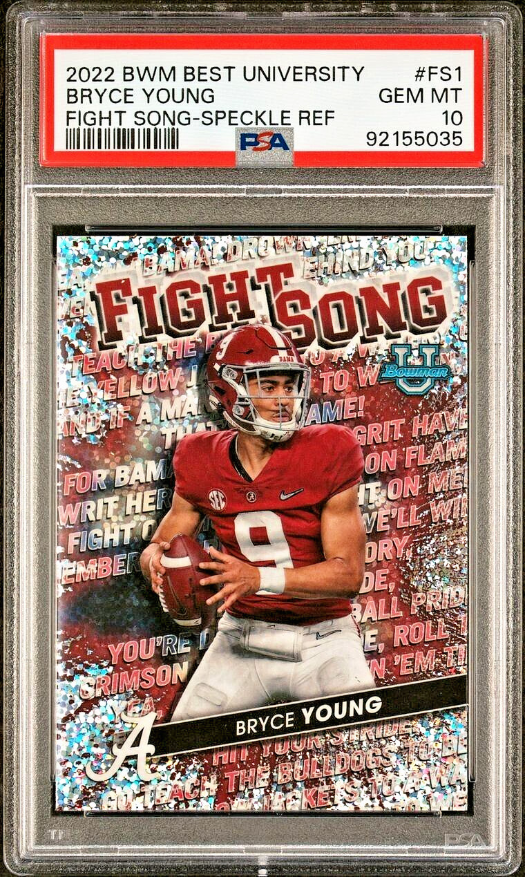 2022 Bowman Bryce Young #FS1 (SPECKLE REF) PSA 10 GEM MINT (ROOKIE) (RARE Pop 5)