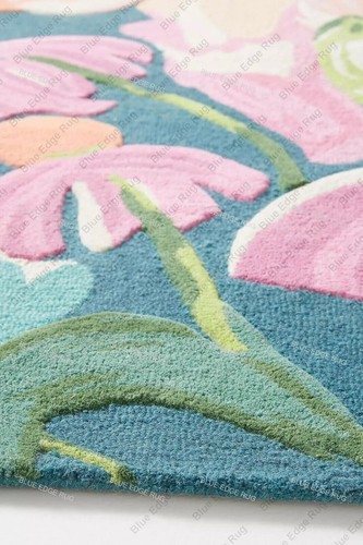 Tappeto speciale arte floreale giardino fatto a mano lana morbida soggiorno sala letto. - Foto 3 di 7