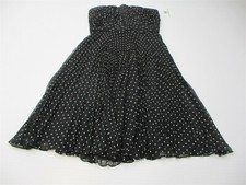 DONNA MORGAN Dress Size 8 Sweetheart Black/White Polka Dot Tea Flare