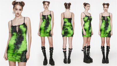 green punk dress Tripp NYC Washed Denim Mini Dress main image 0