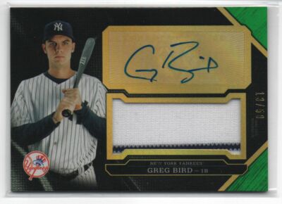 2016 Topps Triple Threads Unity Jumbo Relics Green  #UAJR-GB Greg Bird Auto /50