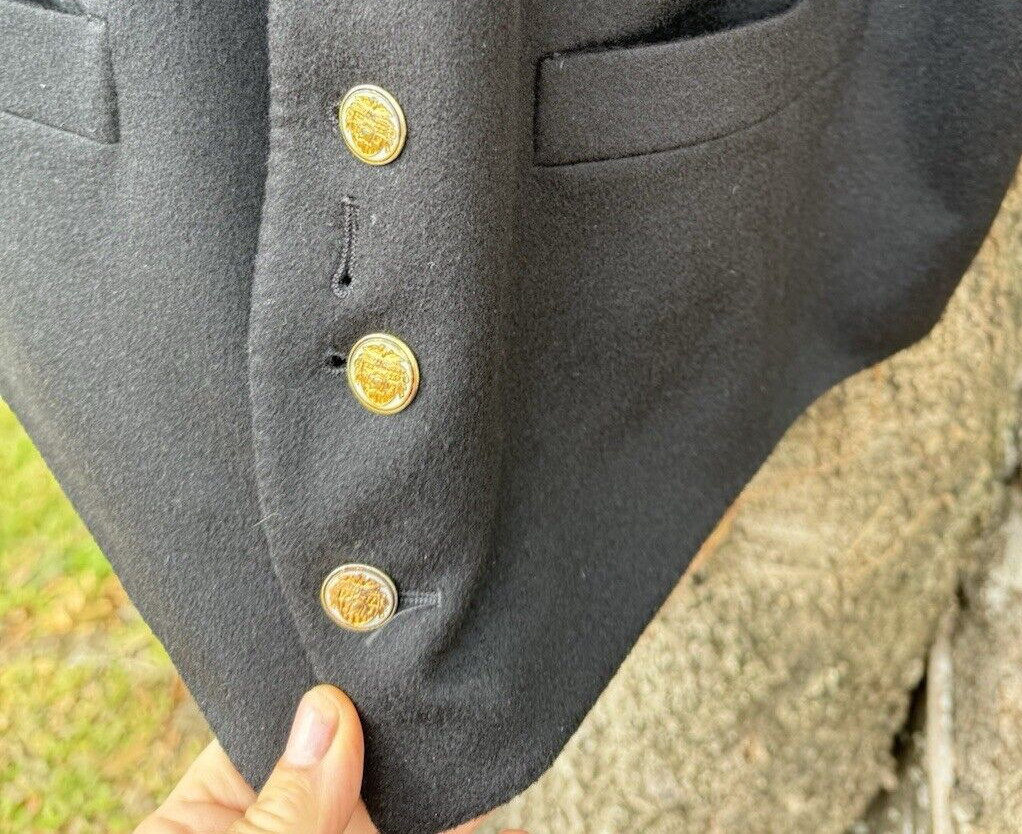 Faconnable Vest Black Button Down  Pockets 100% V… - image 5