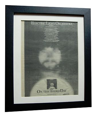 ELO+On Third Day+RARE ORIGINAL 1974 POSTER AD+QUALITY FRAMED+EXPRESS GLOBAL SHIP