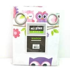 Mi Zone Kids Girls Pink Purple Wise Wendy Owl 1 Window Panel 50"x84"