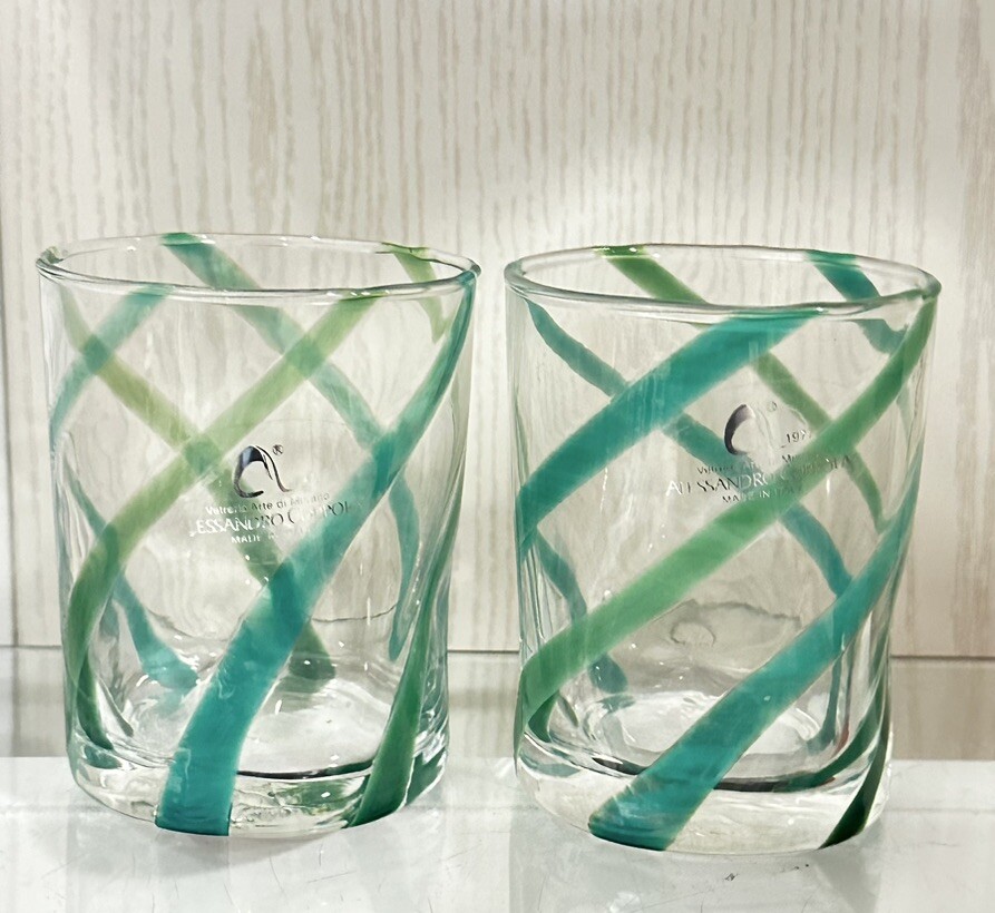 Alessandro Of Italy, Handmade Drinking Glasses 3/Double Old Fashion Murano