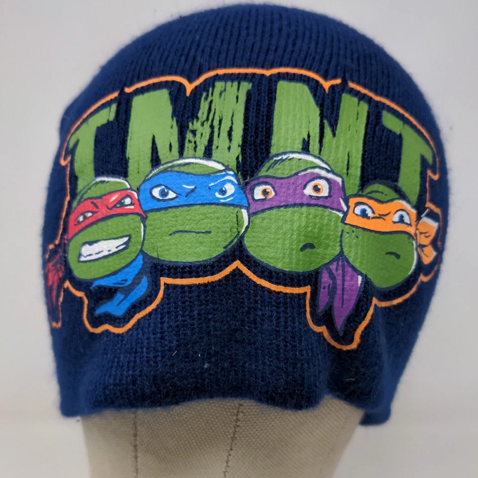 TMNT Teenage Mutant Ninja Turtles Niños Gorro Sombrero Azul OSFM Gráfico Logo Foto 4 de 4
