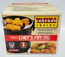 Vintage Dazey Chef's Fry Mini Deep Fryer 1 Quart 21256 NEW Sealed 1994