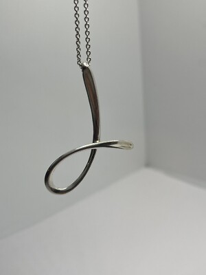 Tiffany Elsa Peretti Large Initial Letter Large “J” Necklace