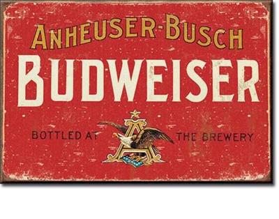 Budweiser Bier Vintage Design USA Bar Werbung Magnet Magnetschild