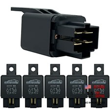 12vdc 40amp 4-pin Replacement Relay, 5pcs SPST Automotive Starter Relays