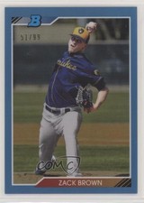 2020 Bowman Heritage Chrome Prospects Blue Refractor 51/99 Zack Brown 03sv