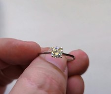 14kt white gold .5ct lab grown diamond round brilliant ideal cut solitaire ring